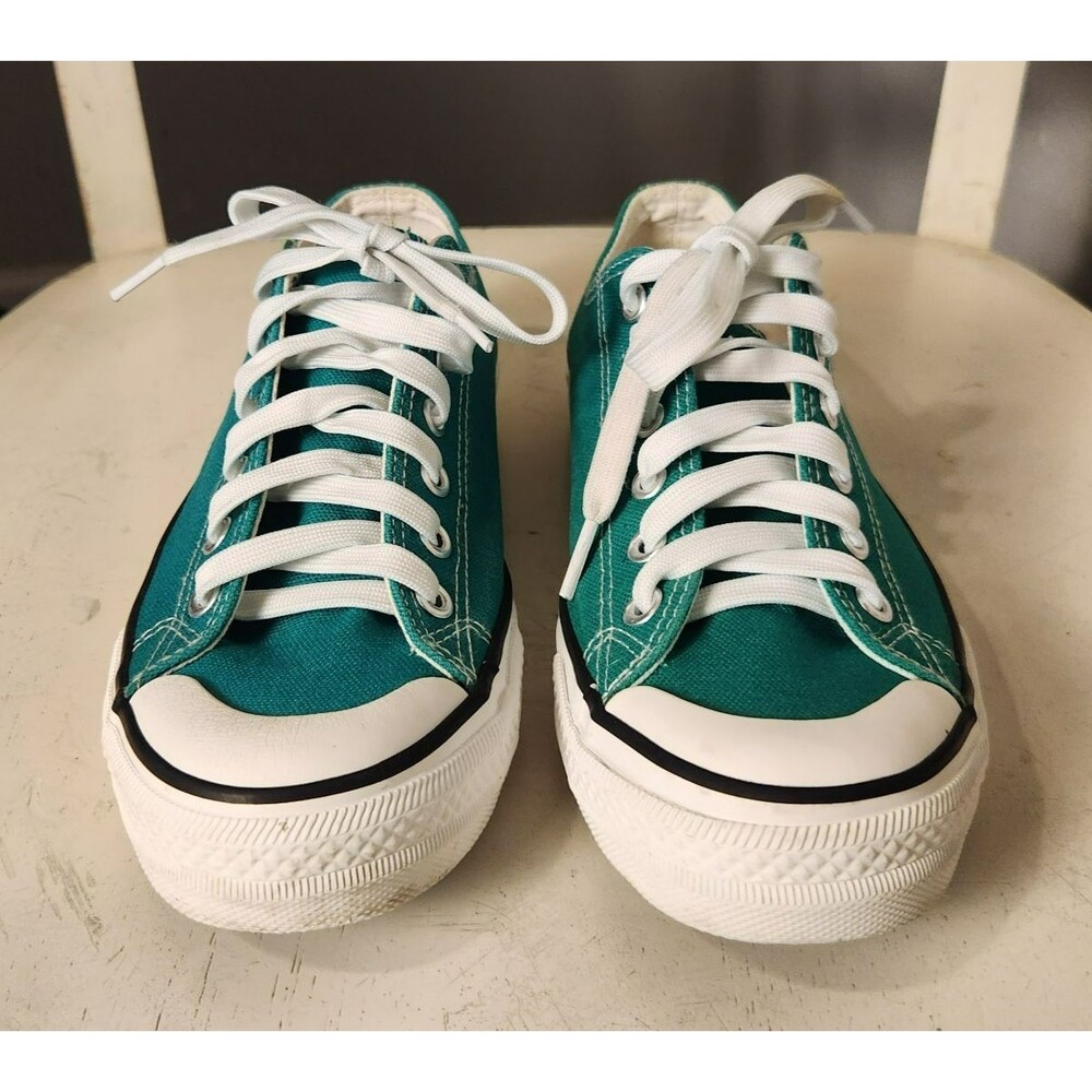 SheIn Womens‎ Canvas Low Top Sneakers Teal Turquoise Casual Flat Shoes Size 36